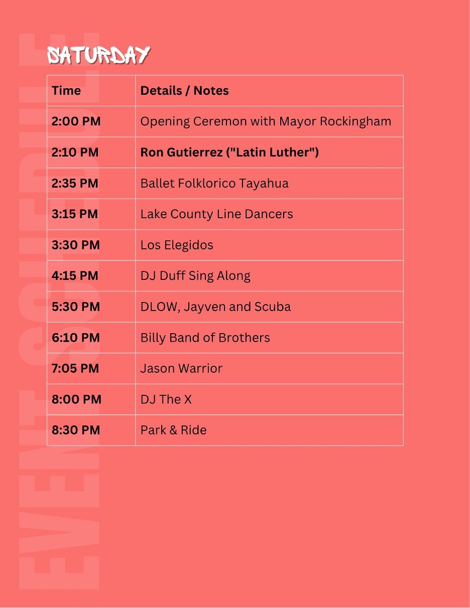 Saturday Revised Schedule